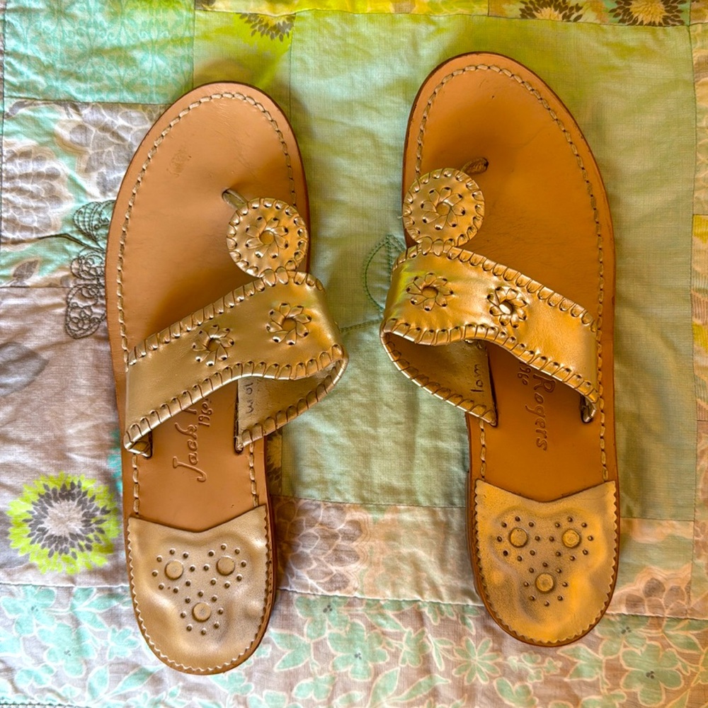 Jack Rogers Platinum Navajo sandals